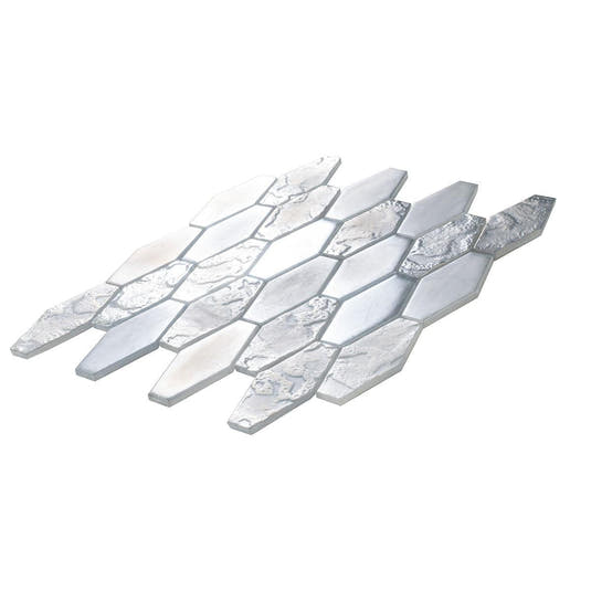 Fog Dreams Elongated Hex Glass Mosaic Tile | Tile Club