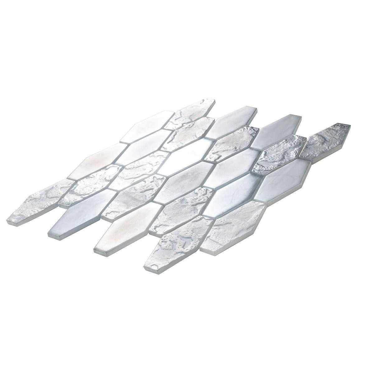 Fog Dreams Elongated Hex Glass Mosaic Tile | Tile Club
