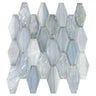 Fog Dreams Elongated Hex Glass Mosaic Tile