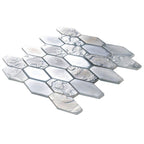 Fog Dreams Elongated Hex Glass Mosaic Tile | Tile Club