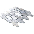 Fog Dreams Elongated Hex Glass Mosaic Tile | Tile Club