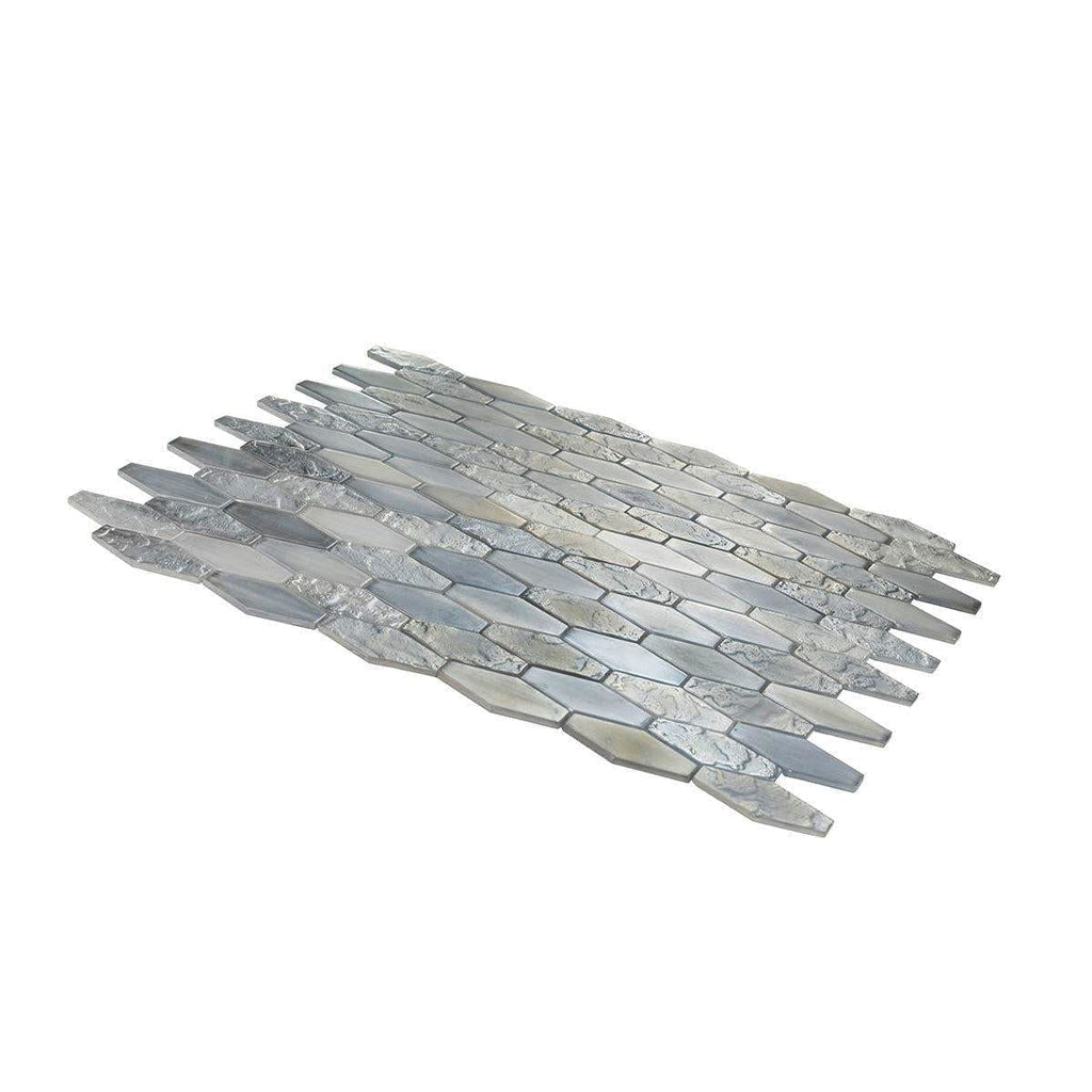 Fog Dreams Elongated Hex Glass Mosaic Tile | Tile Club