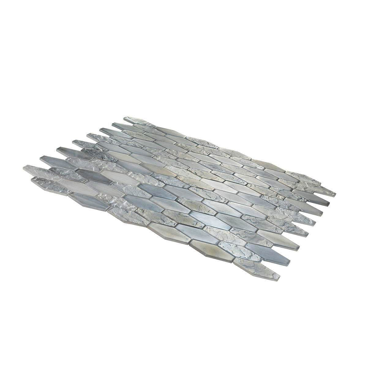 Fog Dreams Elongated Hex Glass Mosaic Tile | Tile Club