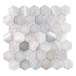 Champagne Dreams Hexagon Glass Mosaic Tile Sample