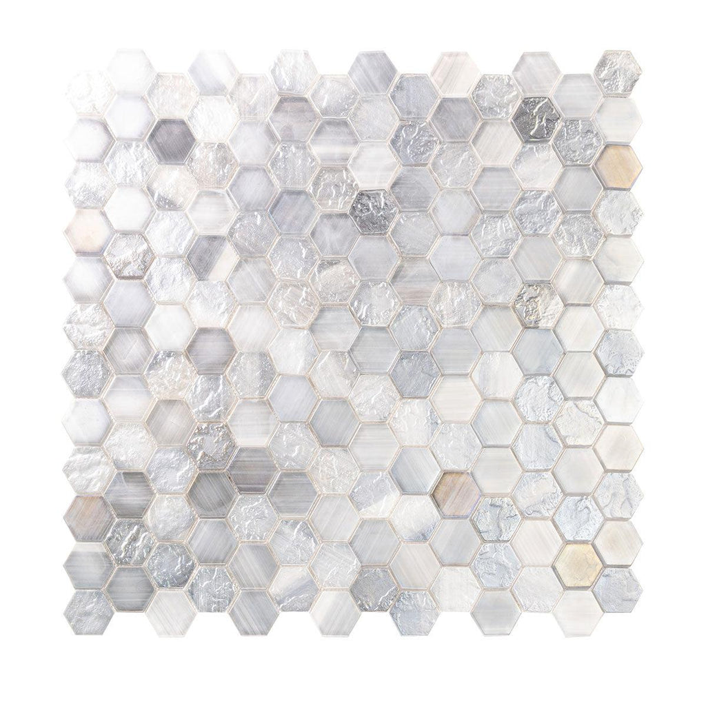 Champagne Dreams Hexagon Glass Mosaic Tile | Tile Club