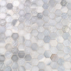 Champagne Dreams Hexagon Glass Mosaic Tile | Tile Club