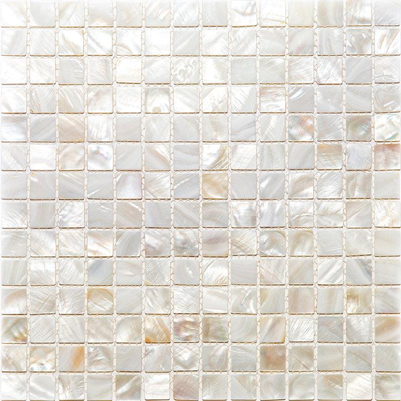 White Mother Of Pearl 1" Square Mosaic Tile