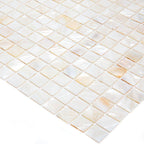 White Mother Of Pearl 1" Square Mosaic Tile
