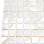 White Mother of Pearl 0 8" Square Mosaic Tile | Tile Club