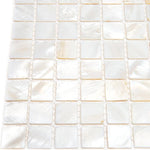 White Mother Of Pearl 0.8" Square Mosaic Tile Sample
