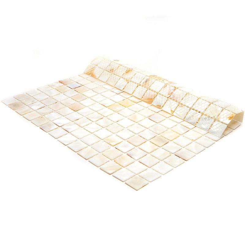 White Mother of Pearl 0 8" Square Mosaic Tile | Tile Club