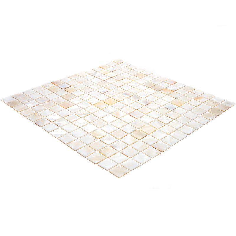 White Mother of Pearl 0 8" Square Mosaic Tile | Tile Club