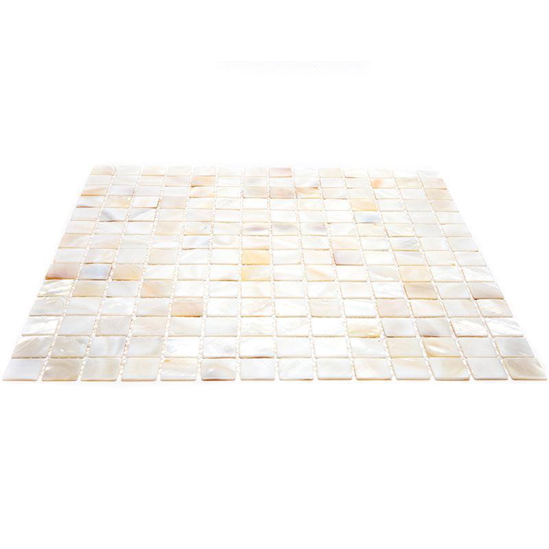 White Mother of Pearl 0 8" Square Mosaic Tile | Tile Club