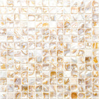 Mother Of Pearl Serene White 1" Square Mosaic Tile | Tile Club