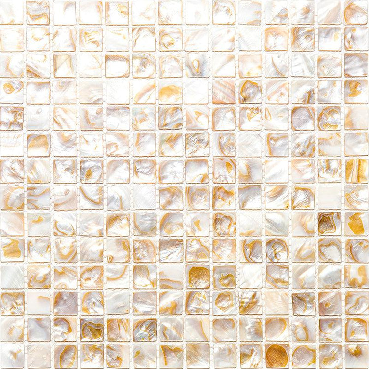 Mother Of Pearl Serene White 1" Square Mosaic Tile Sample