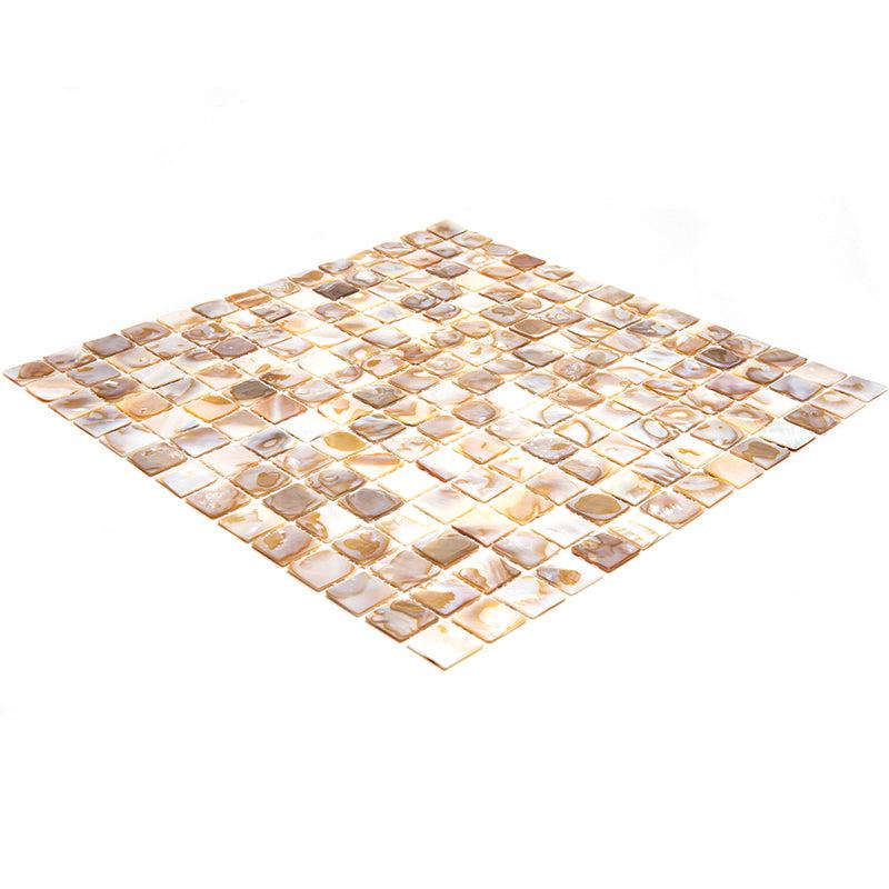 Mother Of Pearl Serene White 1" Square Mosaic Tile | Tile Club