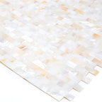 White Mother of Pearl Brick Mosaic Tile | Tile Club