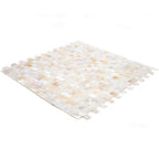 White Mother of Pearl Brick Mosaic Tile | Tile Club