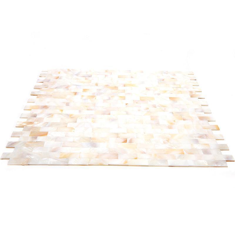 White Mother of Pearl Brick Mosaic Tile | Tile Club