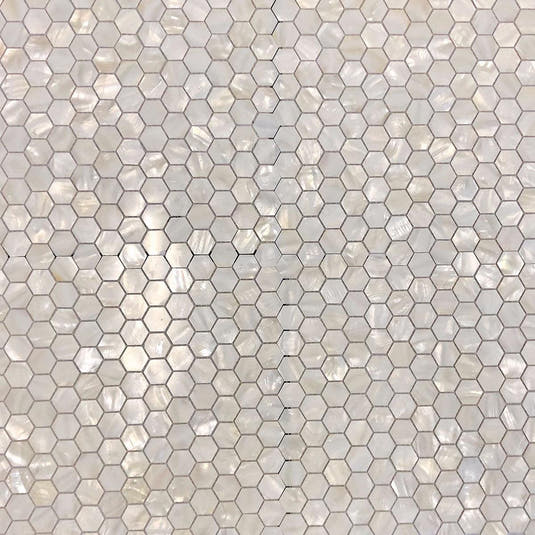 Pure White Mother Of Pearl Hexagon Mosaic Tile