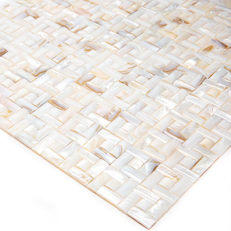 3D Weave Mother Of Pearl Mosaic Tile