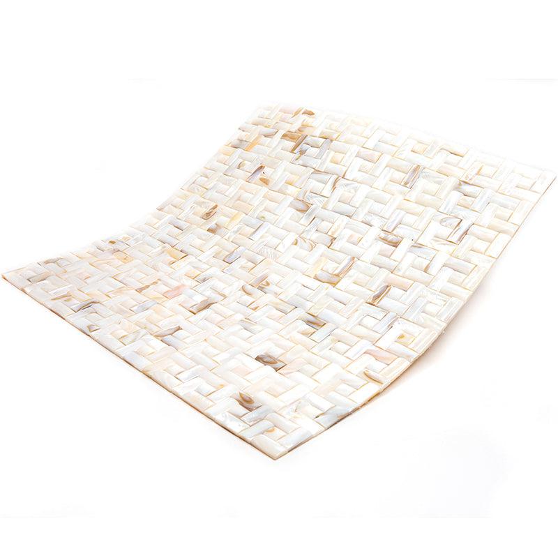 3D Weave Mother Of Pearl Mosaic Tile | Tile Club