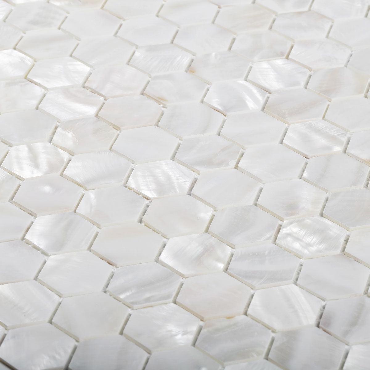 Shell hexagon mosaic tile