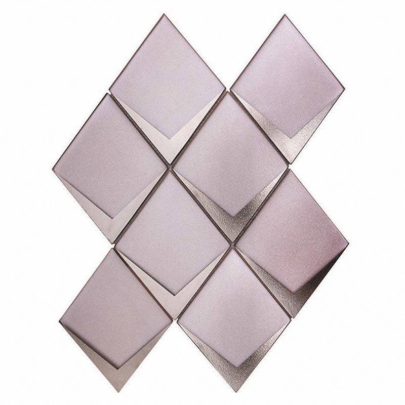 Blush Frost Diamond Glass Mosaic Tile | Tile Club