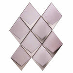 Blush Frost Diamond Glass Mosaic Tile