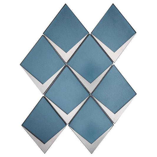 Blue Frost Diamond Glass Mosaic Tile