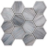 Moonstone Marbled Glass Hexagon Mosaic Tile