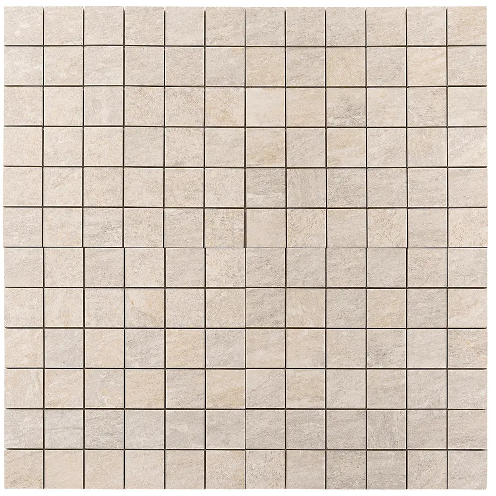 Lithia White Quartzite Look Porcelain Mosaic Tile | Tile Club
