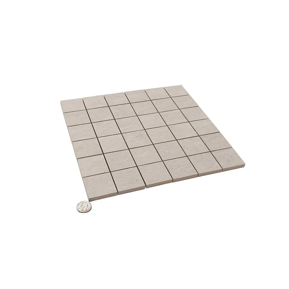 Lithia White Quartzite Look Porcelain Mosaic Tile | Tile Club