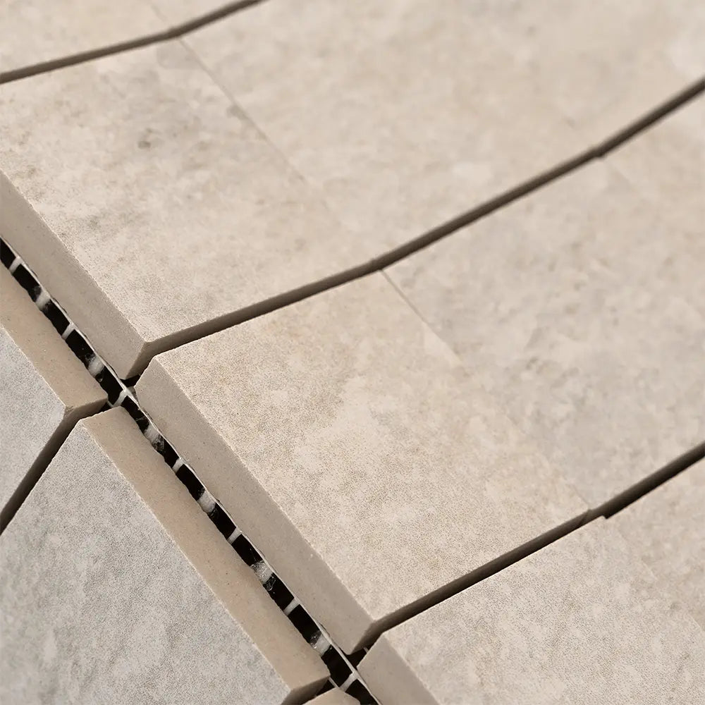 Lithia White Quartzite Look Porcelain Mosaic Tile | Tile Club