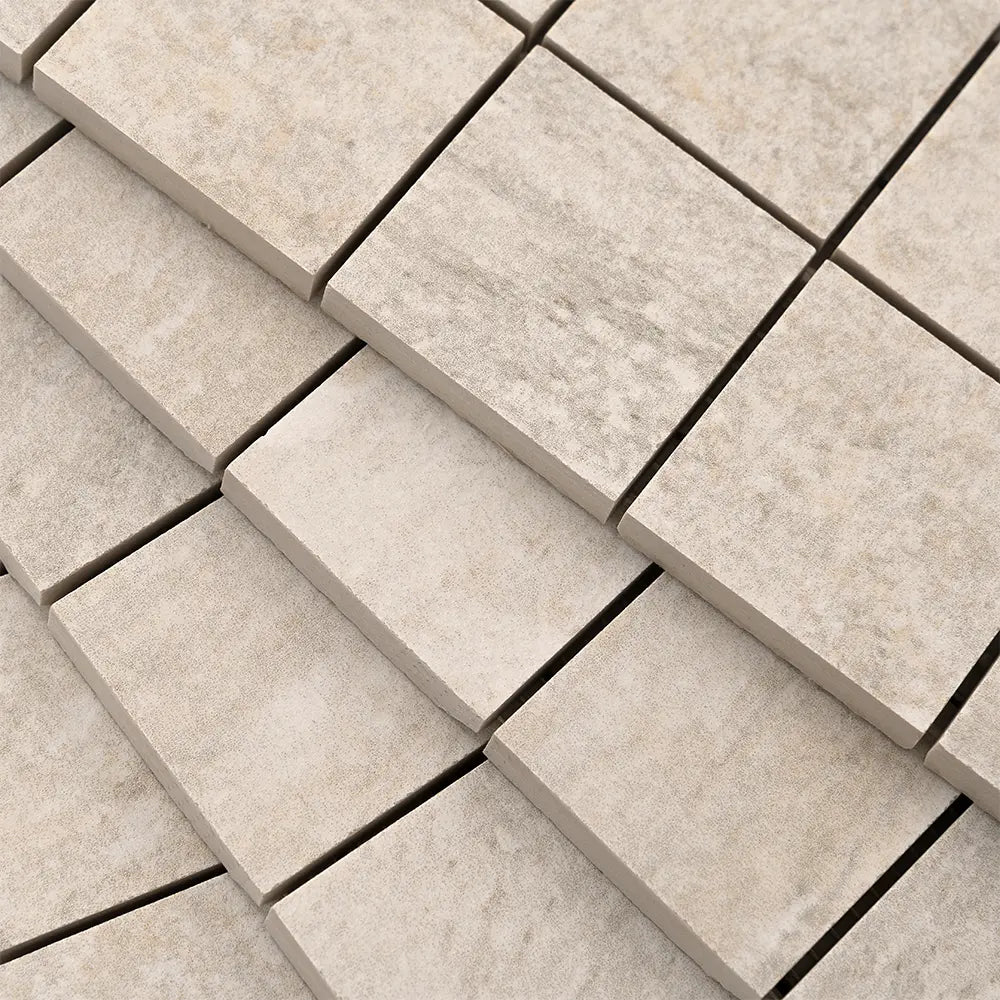 Lithia White Quartzite Look Porcelain Mosaic Tile | Tile Club