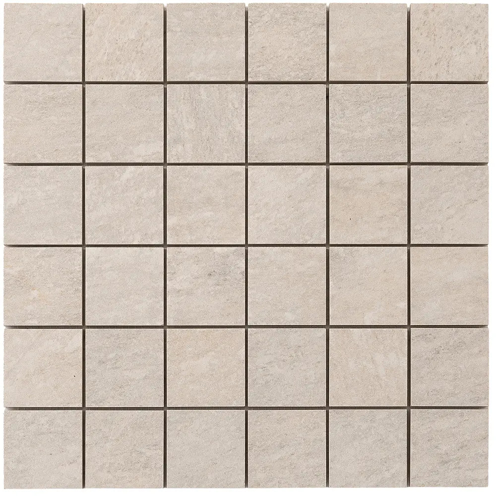 Lithia White Quartzite Look Porcelain Mosaic Tile | Tile Club