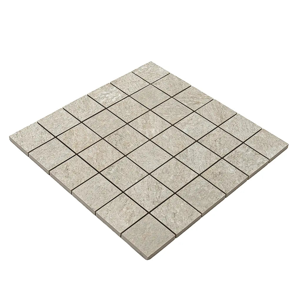 Lithia Beige Quartzite Look Porcelain Mosaic Tile | Tile Club