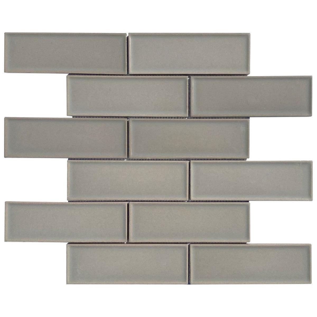 2x6 Dimension Pale Gray Brick Porcelain Mosaic Tile