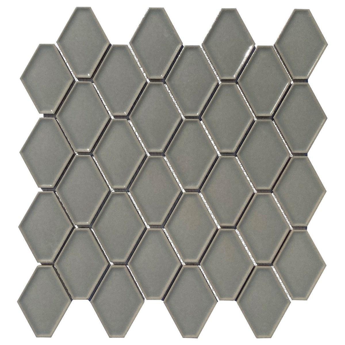Dimension Pale Gray Mini Diamond Porcelain Mosaic Tile
