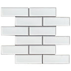 2x6 Dimension White Brick Porcelain Mosaic Tile
