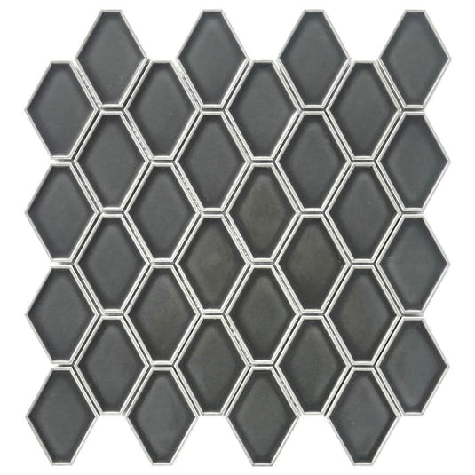 Dimension Pewter Mini Diamond Porcelain Mosaic Tile