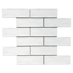 Cirrus White Brick 2x6 Porcelain Mosaic Tile