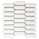 Dimension White Beveled Picket Porcelain Mosaic Tile
