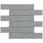 Cirrus Smoke Gray Brick 2x6 Porcelain Mosaic Tile
