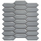 Dimension Gray Beveled Picket Porcelain Mosaic Tile
