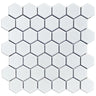 2 Inch Glossy White Honeycomb Hex