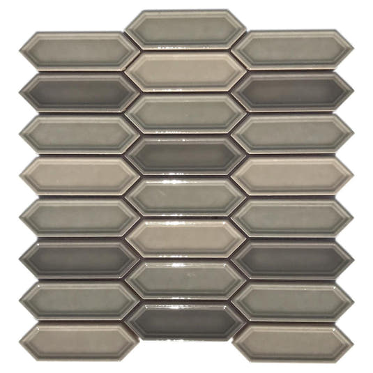 Dimension Taupe Mix Beveled Picket Porcelain Mosaic Tile
