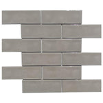Cirrus Taupe Brick 2x6 Porcelain Mosaic Tile