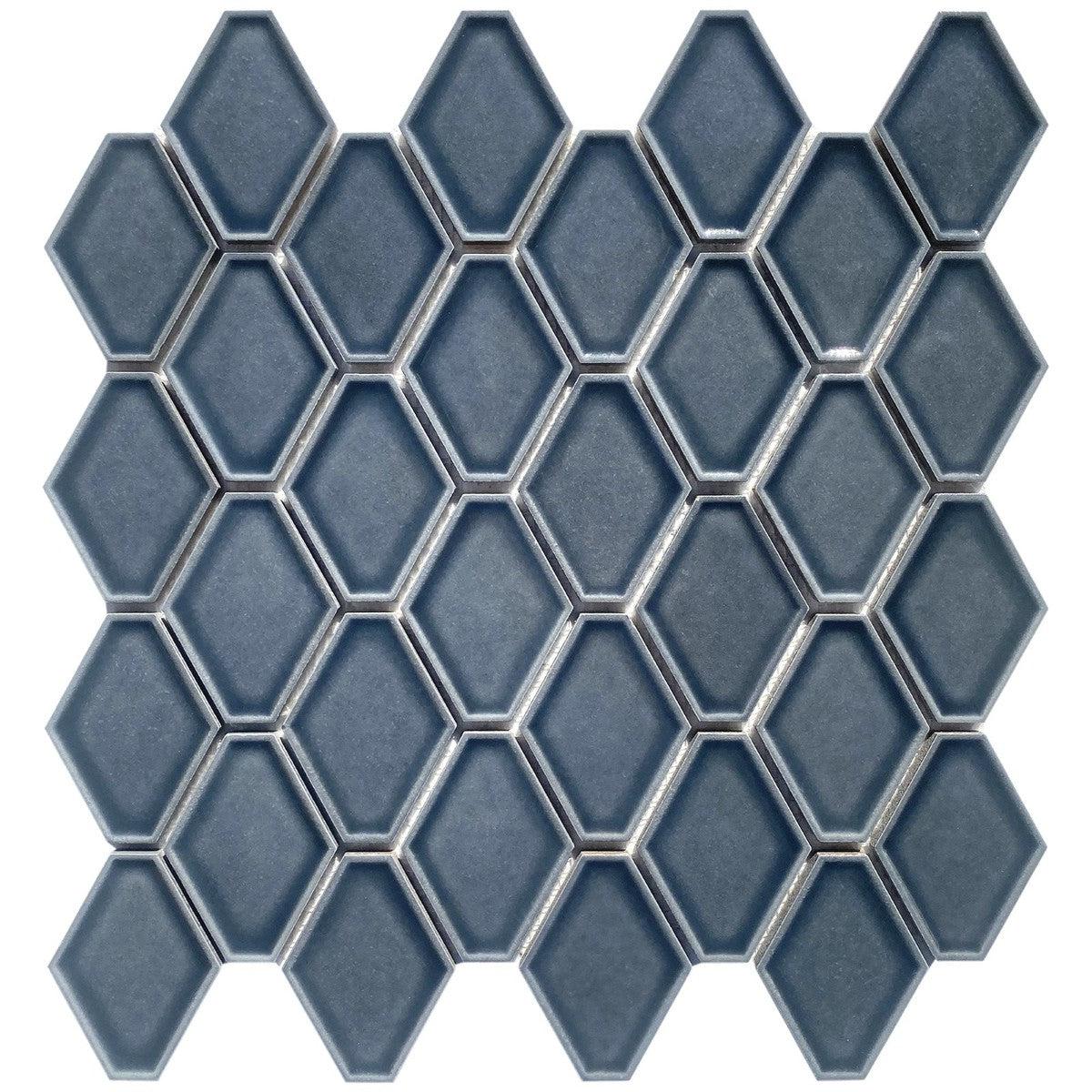 Dimension Blue Mini Diamond Porcelain Mosaic Tile