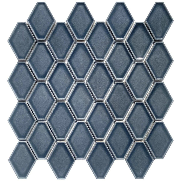 Dimension Blue Mini Diamond Porcelain Mosaic Tile